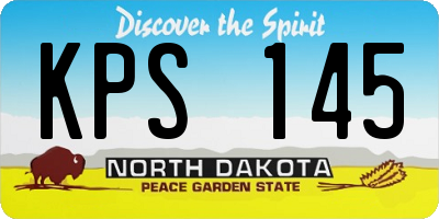ND license plate KPS145
