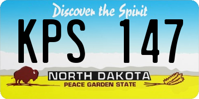 ND license plate KPS147