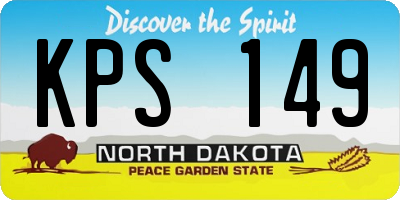 ND license plate KPS149