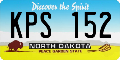 ND license plate KPS152