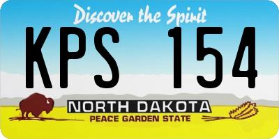 ND license plate KPS154