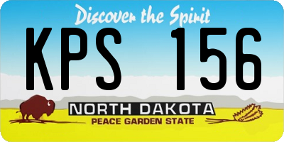 ND license plate KPS156
