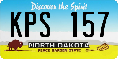 ND license plate KPS157