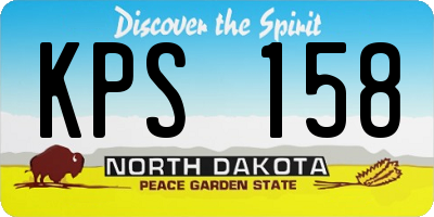 ND license plate KPS158