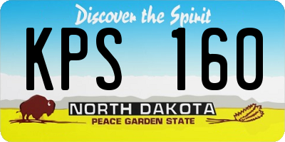 ND license plate KPS160