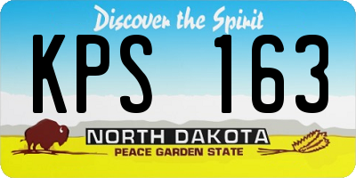 ND license plate KPS163