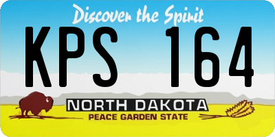 ND license plate KPS164