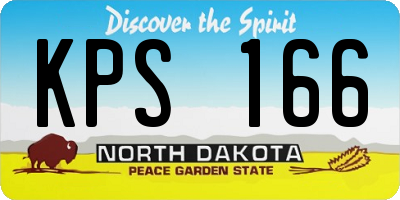 ND license plate KPS166