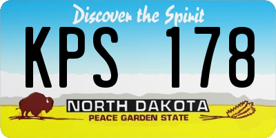 ND license plate KPS178