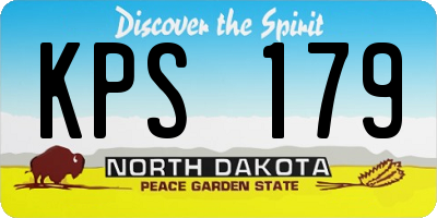 ND license plate KPS179