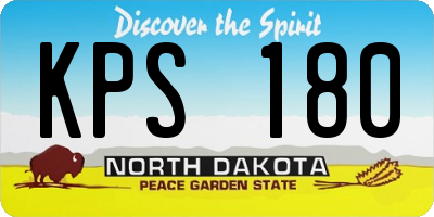 ND license plate KPS180