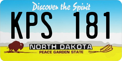 ND license plate KPS181