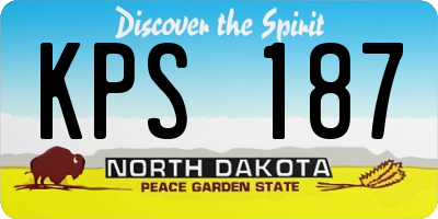 ND license plate KPS187