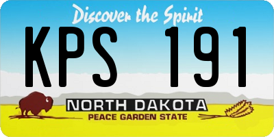 ND license plate KPS191