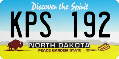 ND license plate KPS192