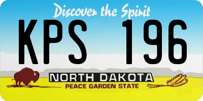 ND license plate KPS196