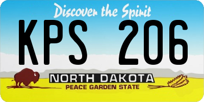ND license plate KPS206