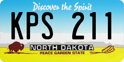 ND license plate KPS211