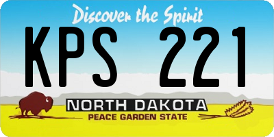 ND license plate KPS221
