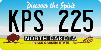 ND license plate KPS225