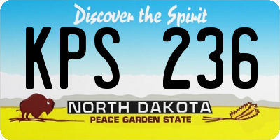 ND license plate KPS236