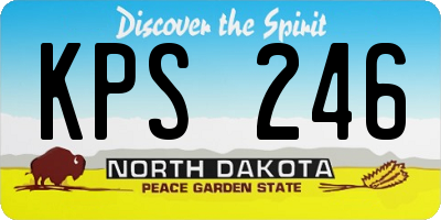 ND license plate KPS246