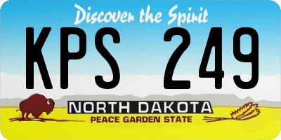 ND license plate KPS249