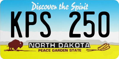 ND license plate KPS250