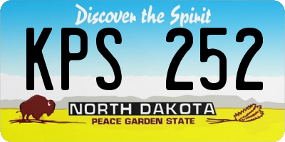 ND license plate KPS252
