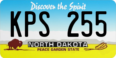 ND license plate KPS255