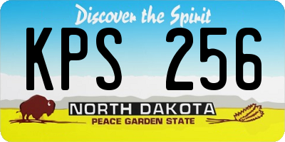 ND license plate KPS256