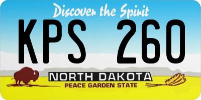 ND license plate KPS260
