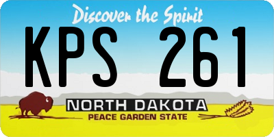 ND license plate KPS261