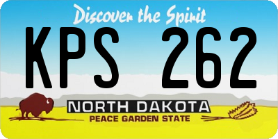 ND license plate KPS262