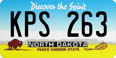 ND license plate KPS263