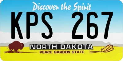 ND license plate KPS267