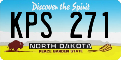ND license plate KPS271