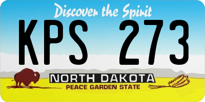 ND license plate KPS273