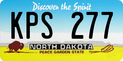 ND license plate KPS277