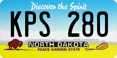 ND license plate KPS280