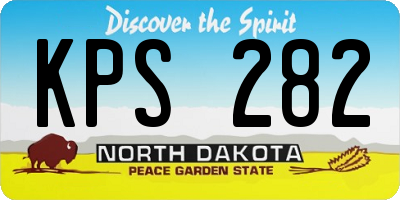 ND license plate KPS282