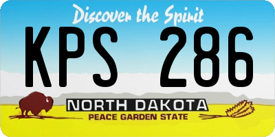ND license plate KPS286