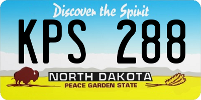 ND license plate KPS288