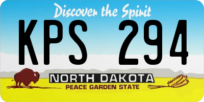 ND license plate KPS294