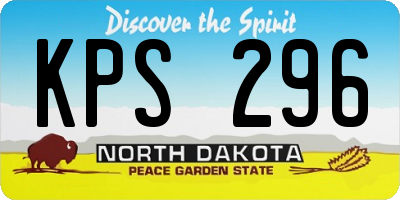 ND license plate KPS296