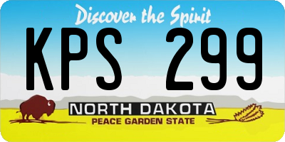 ND license plate KPS299