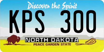 ND license plate KPS300