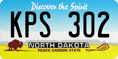 ND license plate KPS302