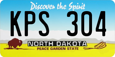 ND license plate KPS304