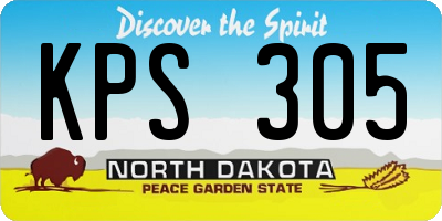 ND license plate KPS305